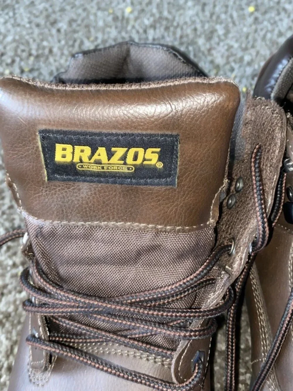 Brazos Work Force - Men's Chestnut Brown Work Boots - Size 13D - Slip & Oil Resi